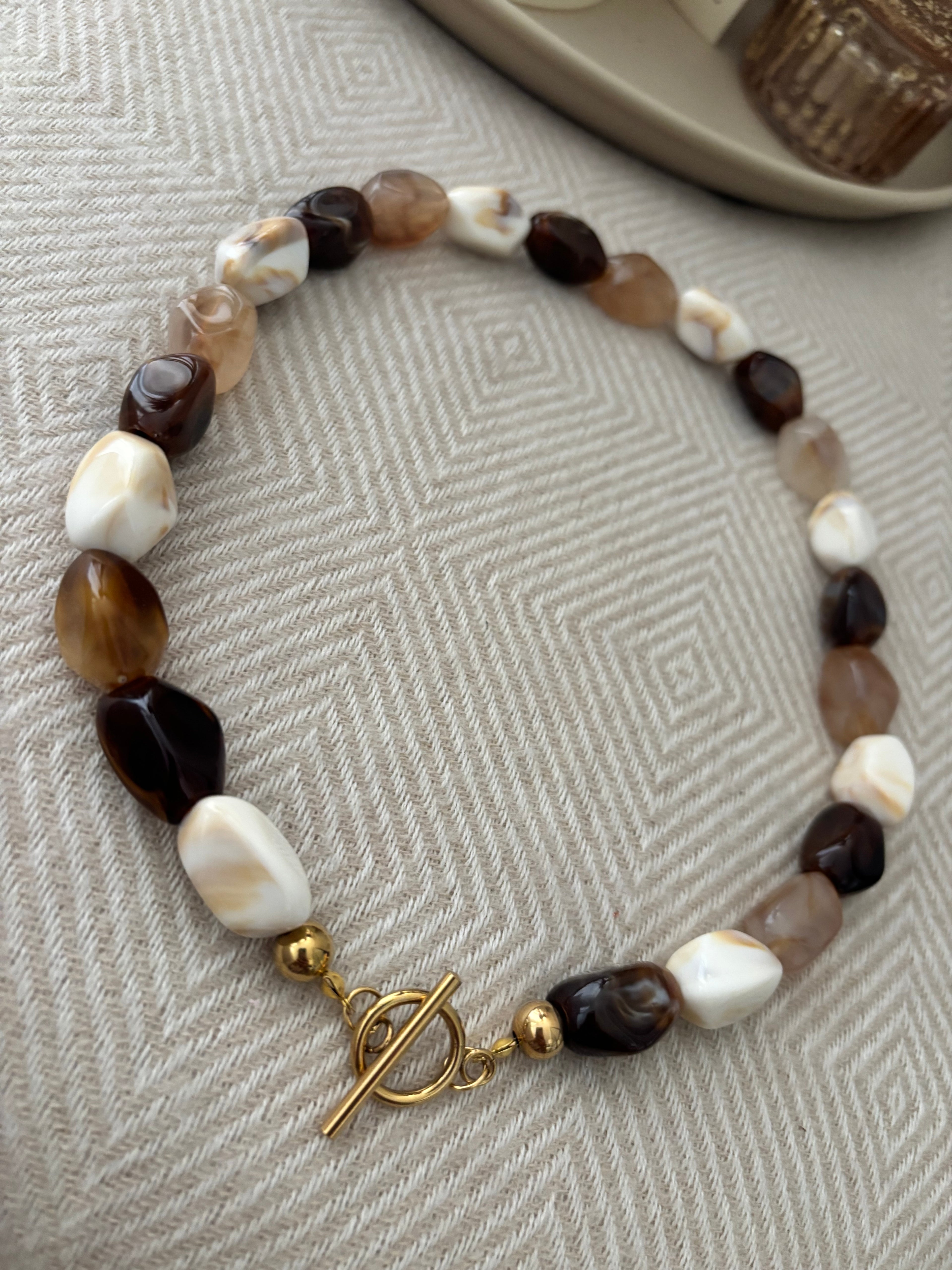 Ketting bruin-beige