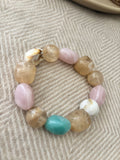 Armband roze/beige