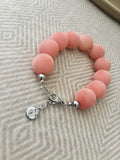 Armband roze velvet