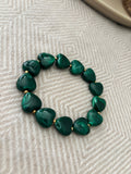 Armband hartjes groen