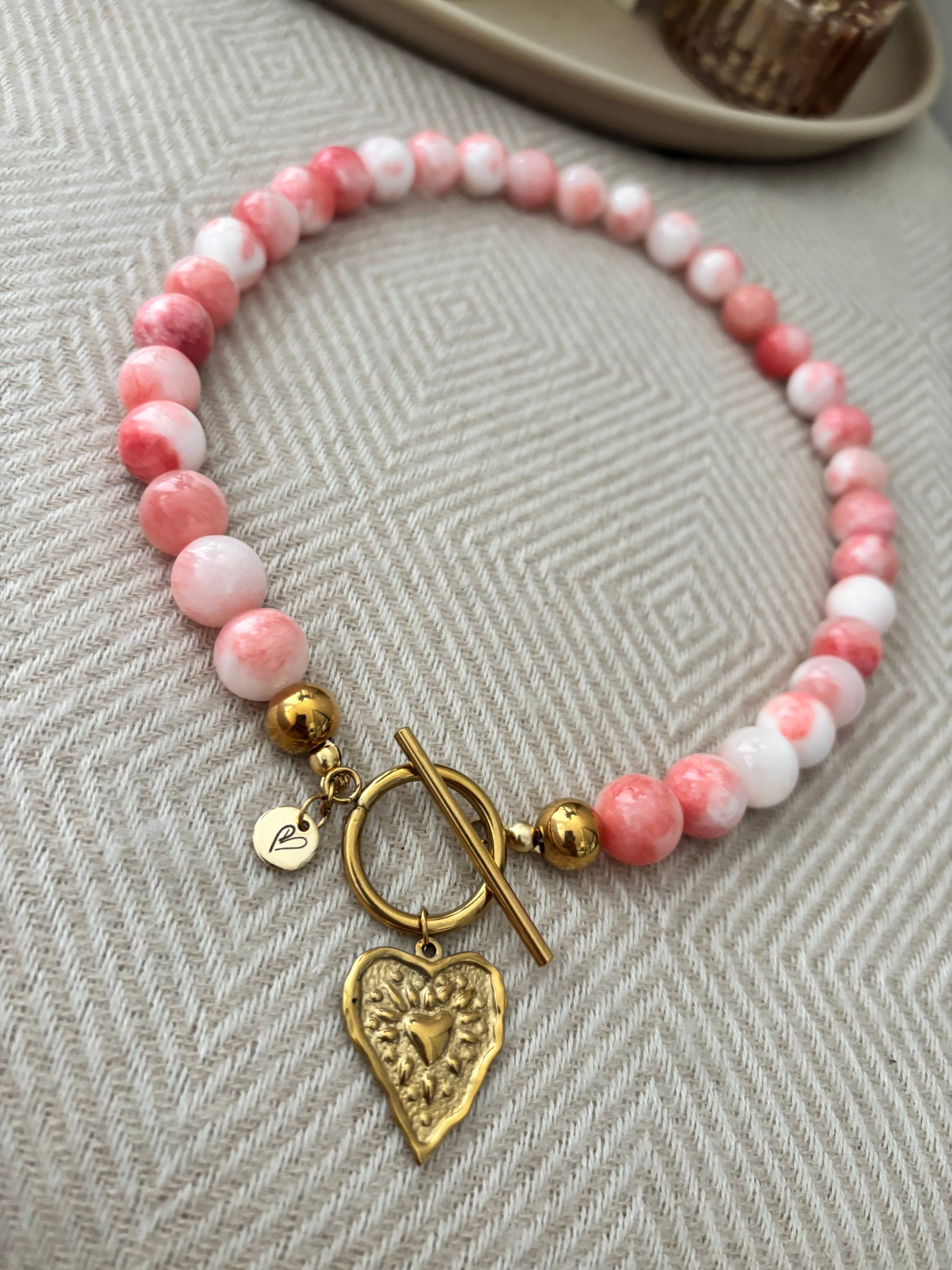 Ketting roze gemêleerd