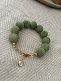 Armband groen velvet