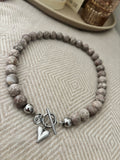 Ketting beige gemêleerd