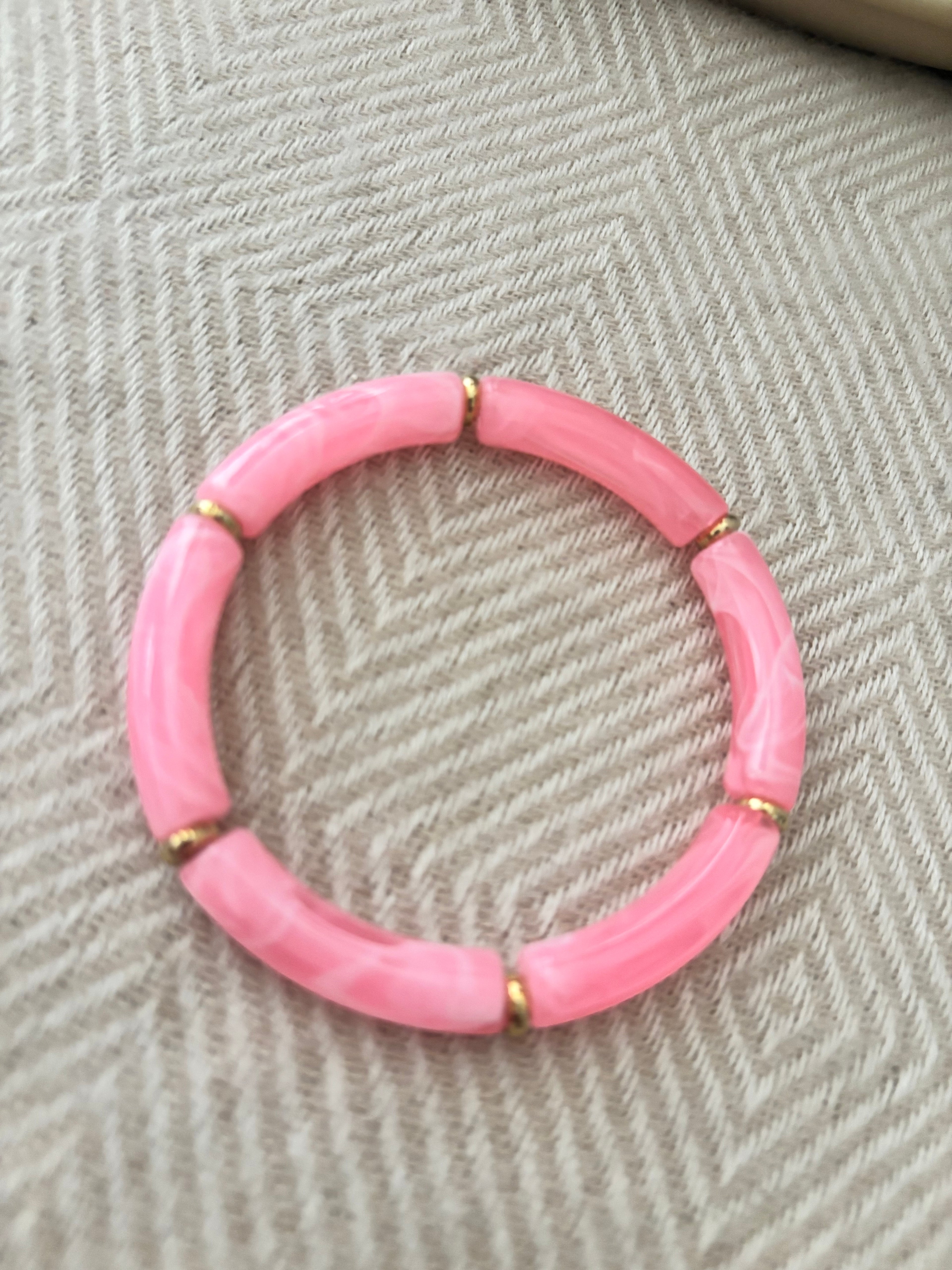 Armband resin roze