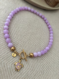 Ketting lila met bedel