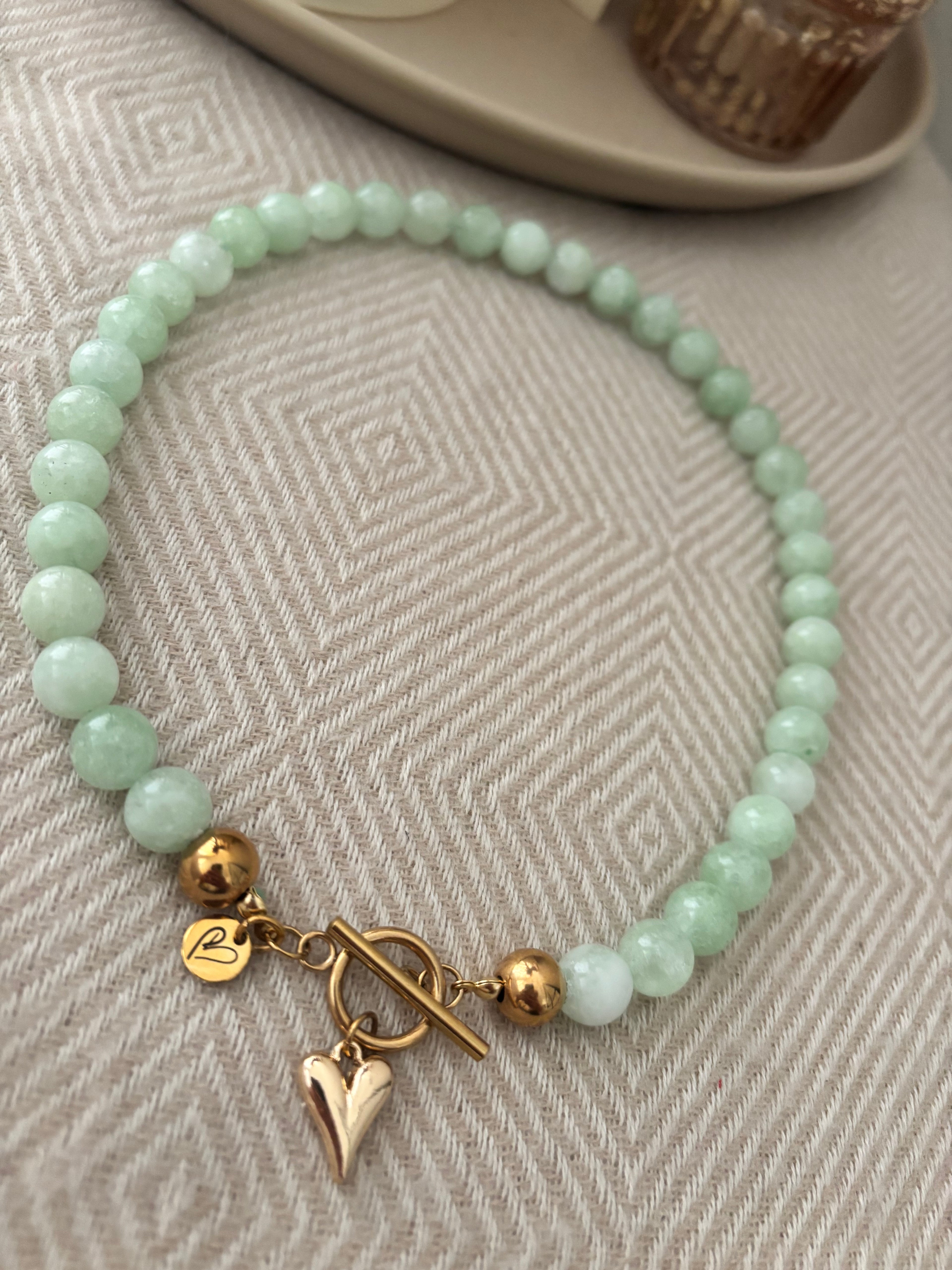 Ketting lichtgroen met bedel