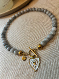 Ketting grijs met bedel