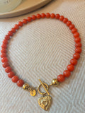 Ketting rood/roze